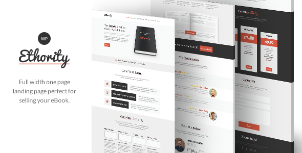 ThemeForest Ethority One Page eBook Landing 7974772