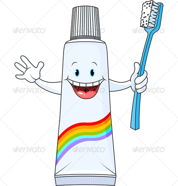 Cartoon Toothpaste Character Cartoon Toothpaste Character