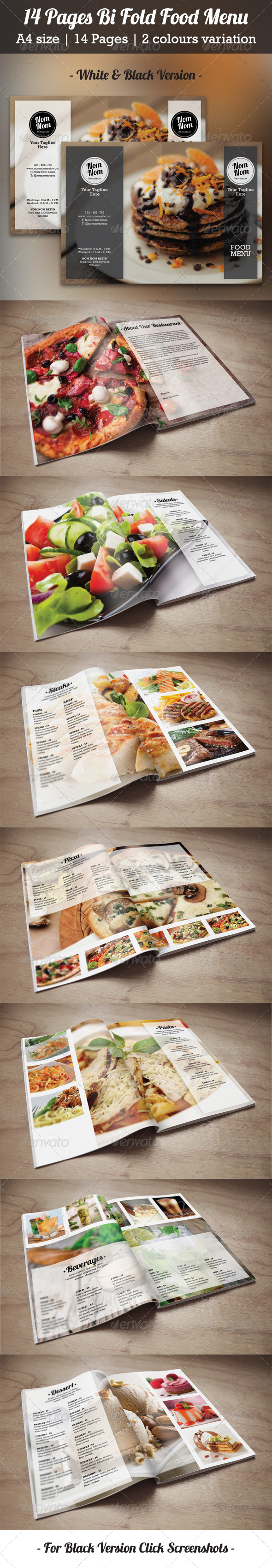 GraphicRiver 14 Pages Bi Fold Food Menu 8101125 GraphicRiver 14 Pages Bi Fold Food Menu 8101125