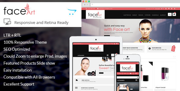 ThemeForest Face Art Responsive Opencart Theme 