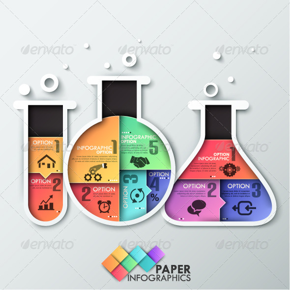 GraphicRiver Paper Infographic Template With 3 Bottles 8103180 GraphicRiver Paper Infographic Template With 3 Bottles 8103180