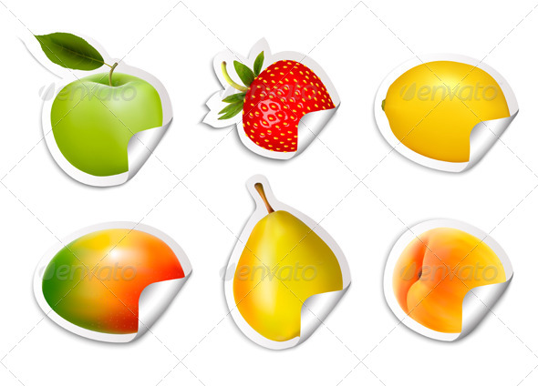 Set of Fruit Stickers