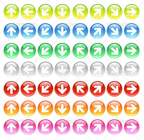 GraphicRiver Glass Icons with Symbols Arrows 8105702 GraphicRiver Glass Icons with Symbols Arrows 8105702