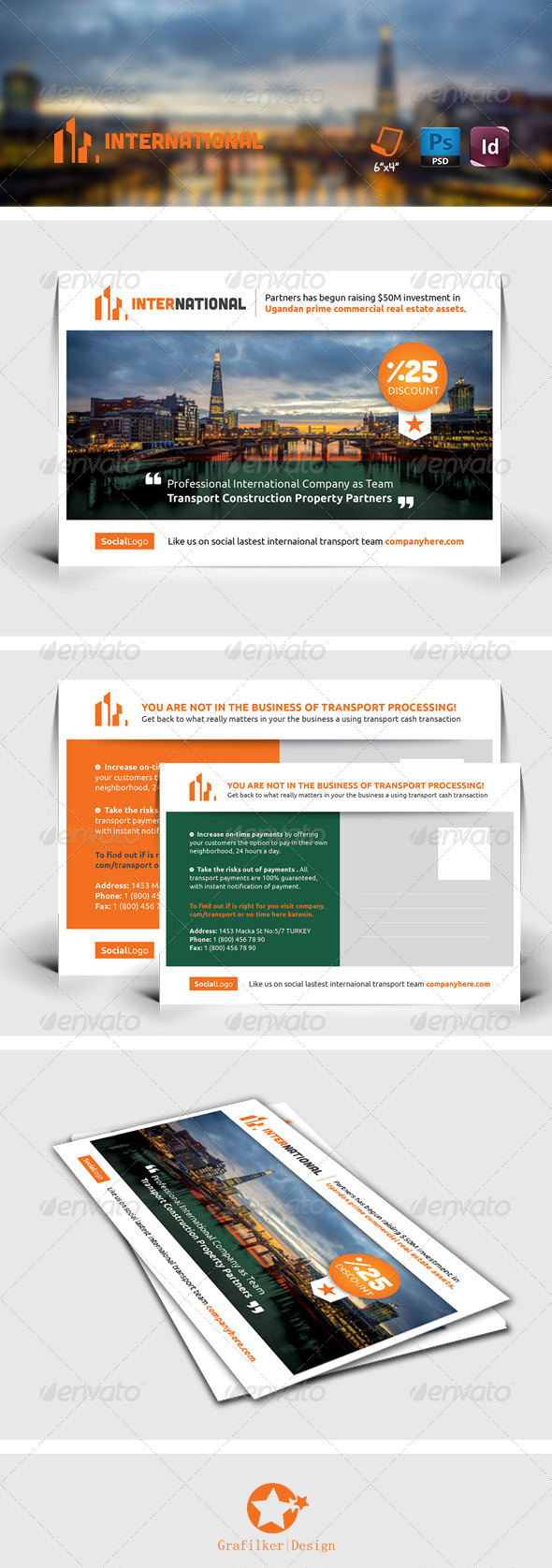 GraphicRiver International Postcard Templates 8106777 GraphicRiver International Postcard Templates 8106777