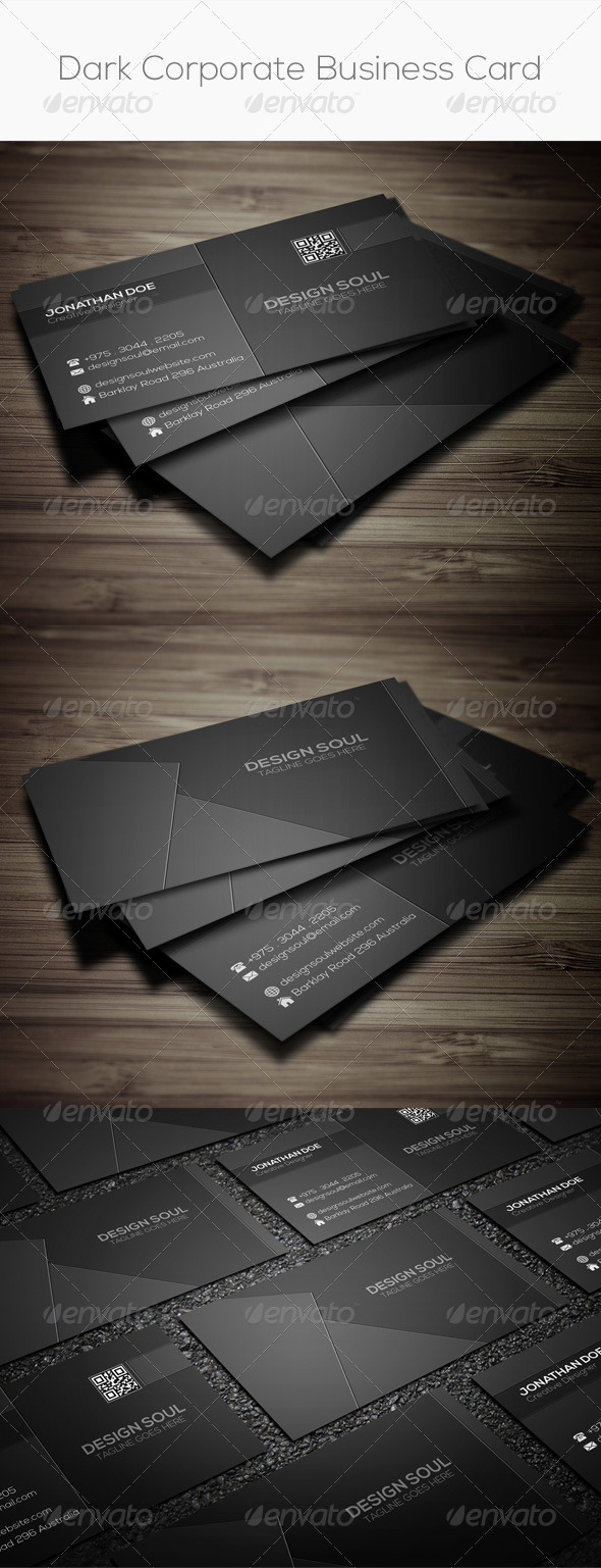 GraphicRiver Dark Corporate Business Card 8107844 GraphicRiver Dark Corporate Business Card 8107844