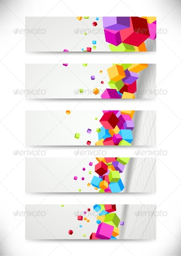 Colorful Bright Cubes Cards Collection Colorful Bright Cubes Cards Collection
