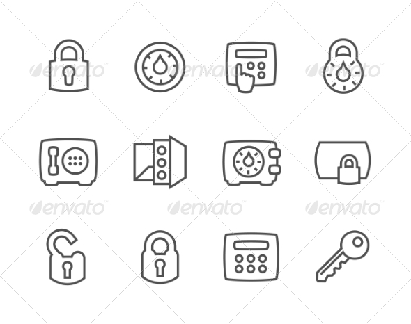 Outline Keys and Locks Icons Outline Keys and Locks Icons