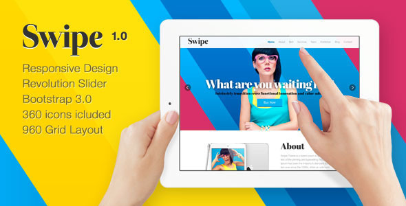 Swipe Responsive One Page HTML Template