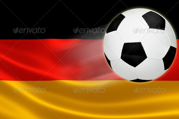 Ball leaps out of the flag of Germany, where soccer is a national passion (Misc) Photo Download