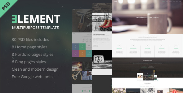 ThemeForest ELEMENT Multipurpose PSD Template 8113010