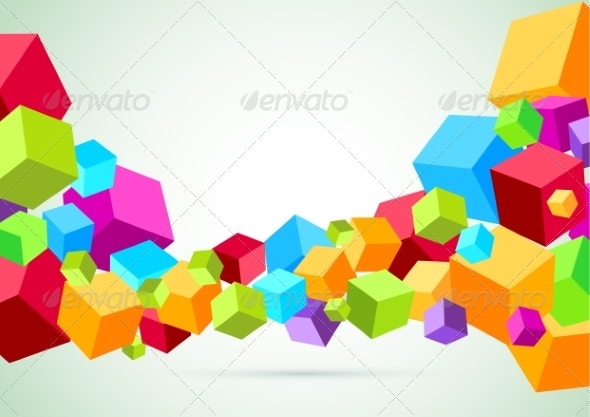 GraphicRiver Colorful Wave Made of Cubes 8113530 GraphicRiver Colorful Wave Made of Cubes 8113530