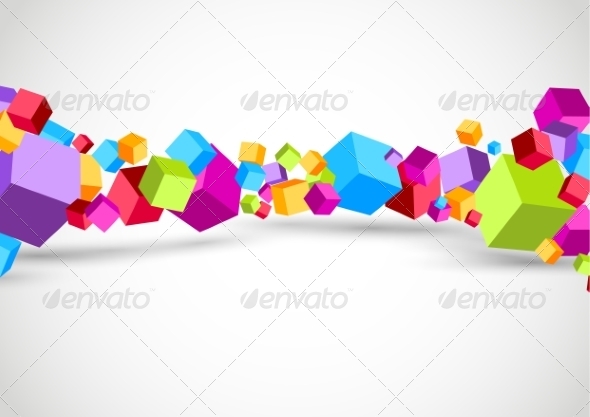 GraphicRiver Colorful Cubes 3D Background 8113677 GraphicRiver Colorful Cubes 3D Background 8113677