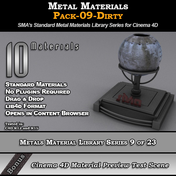3DOcean Metals Material Pack-09-Dirty for Cinema 4D 8117562 3DOcean Metals Material Pack-09-Dirty for Cinema 4D 8117562
