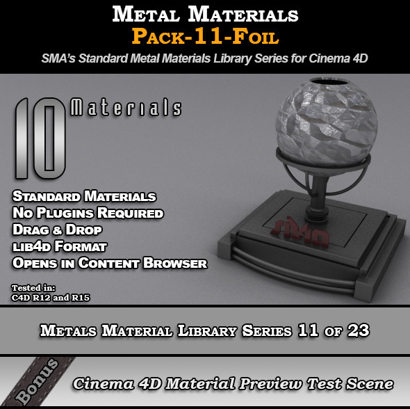 3DOcean Metals Material Pack-11-Foil for Cinema 4D 8117635 3DOcean Metals Material Pack-11-Foil for Cinema 4D 8117635