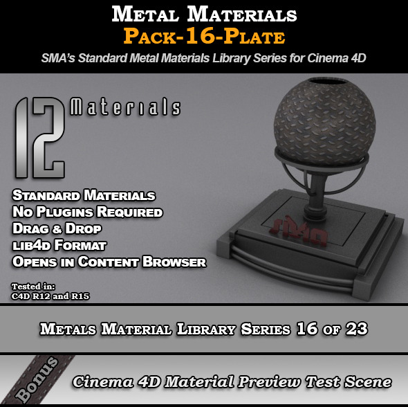 3DOcean Metals Material Pack-16-Plate for Cinema 4D 8117747 3DOcean Metals Material Pack-16-Plate for Cinema 4D 8117747