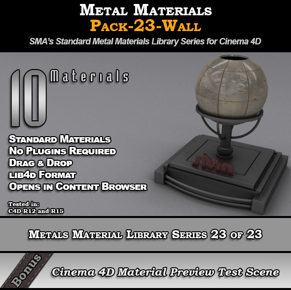 3DOcean Metals Material Pack-23-Wall for Cinema 4D 8117890 3DOcean Metals Material Pack-23-Wall for Cinema 4D 8117890