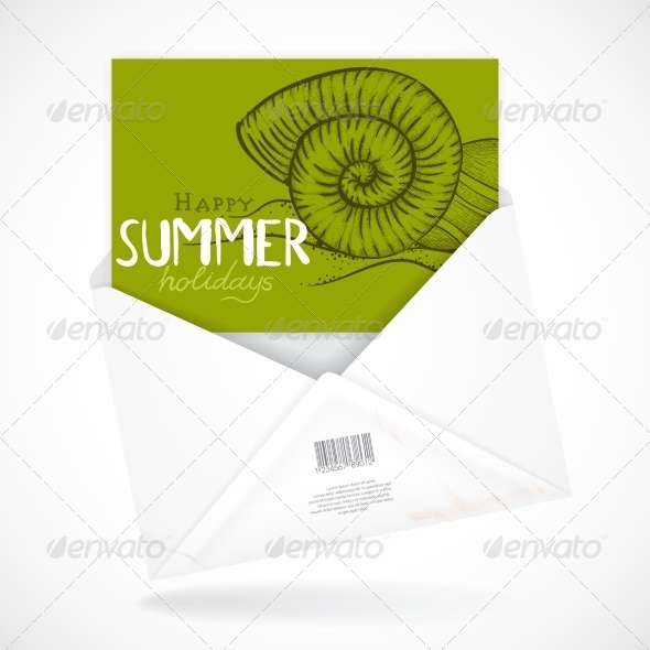 GraphicRiver Postal Envelopes With Greeting Card 8118658 GraphicRiver Postal Envelopes With Greeting Card 8118658