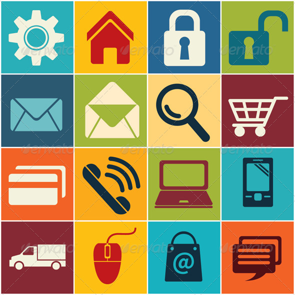 GraphicRiver Icon E commerce and Shopping 8119931 GraphicRiver Icon E commerce and Shopping 8119931