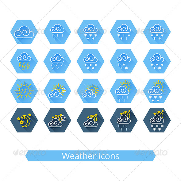 GraphicRiver Weather Icons Set 8122227 GraphicRiver Weather Icons Set 8122227