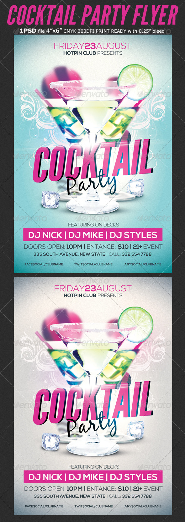Cocktail Party Flyer Template 2 - Clubs & Parties Events