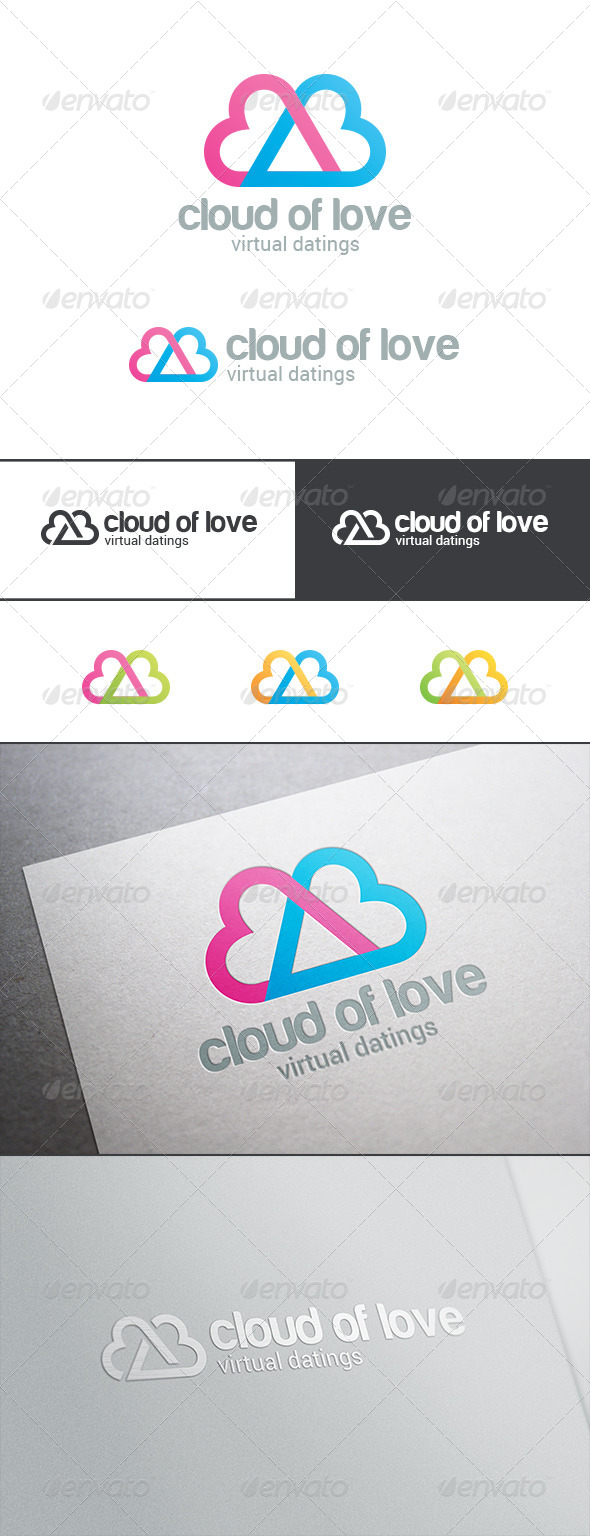GraphicRiver Dating Love Cloud Logo 8123109 GraphicRiver Dating Love Cloud Logo 8123109