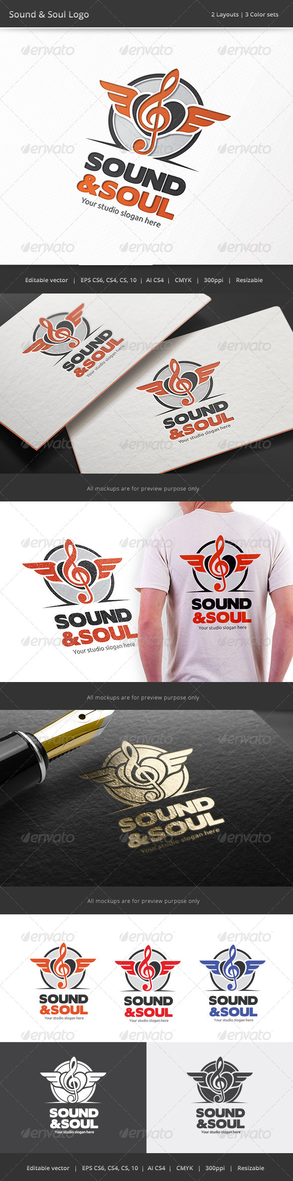 GraphicRiver Sound & Soul Music Logo 8124748 GraphicRiver Sound & Soul Music Logo 8124748