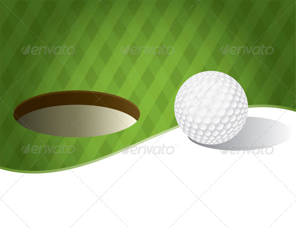 Golf Ball on a Putting Green Background Golf Ball on a Putting Green Background