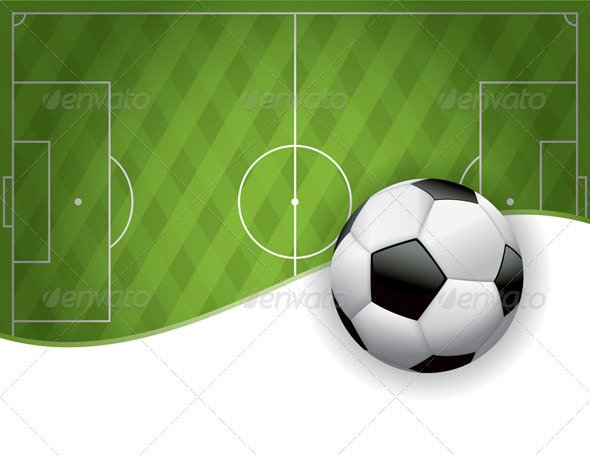 Football American Soccer Field and Ball Background Football American Soccer Field and Ball Background