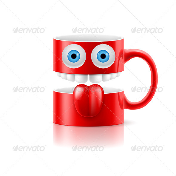 GraphicRiver Cartoon Mug 8128234 GraphicRiver Cartoon Mug 8128234