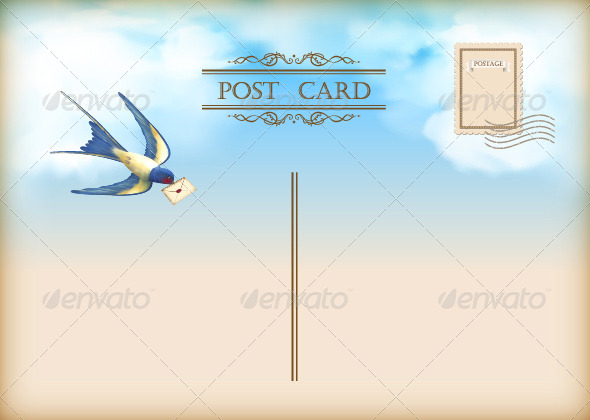 GraphicRiver Sky Bird Letter Mail Postcard 8130909 GraphicRiver Sky Bird Letter Mail Postcard 8130909