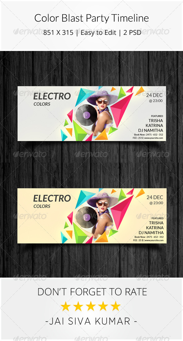 GraphicRiver Color Blast Party Timeline 8131207 GraphicRiver Color Blast Party Timeline 8131207