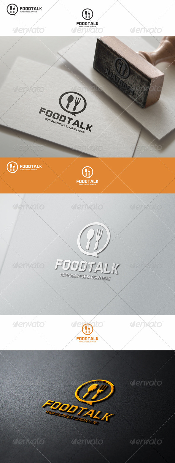 Food Talk Logo Template - Food Logo Templates