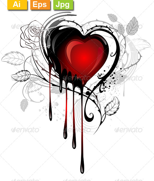 GraphicRiver Heart Drawn with Paint 8132647 GraphicRiver Heart Drawn with Paint 8132647