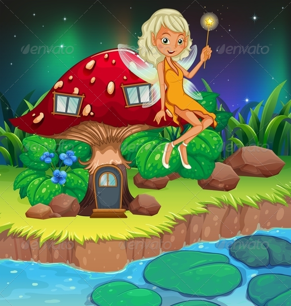 Fairy by Mushroom House