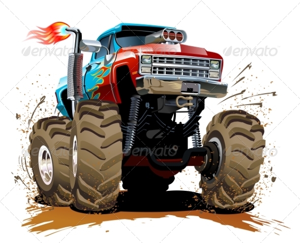 GraphicRiver Cartoon Monster Truck 8134669 GraphicRiver Cartoon Monster Truck 8134669