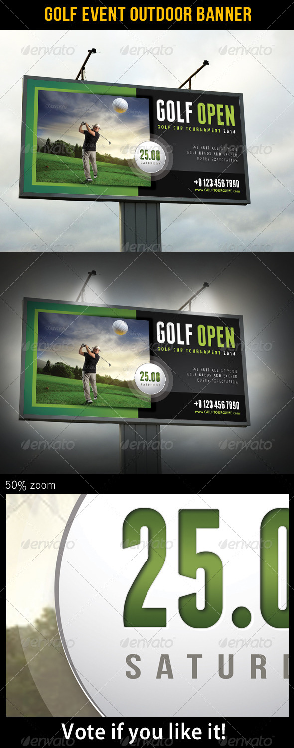 Golf Event Outdoor Banner 02 Golf Event Outdoor Banner 02