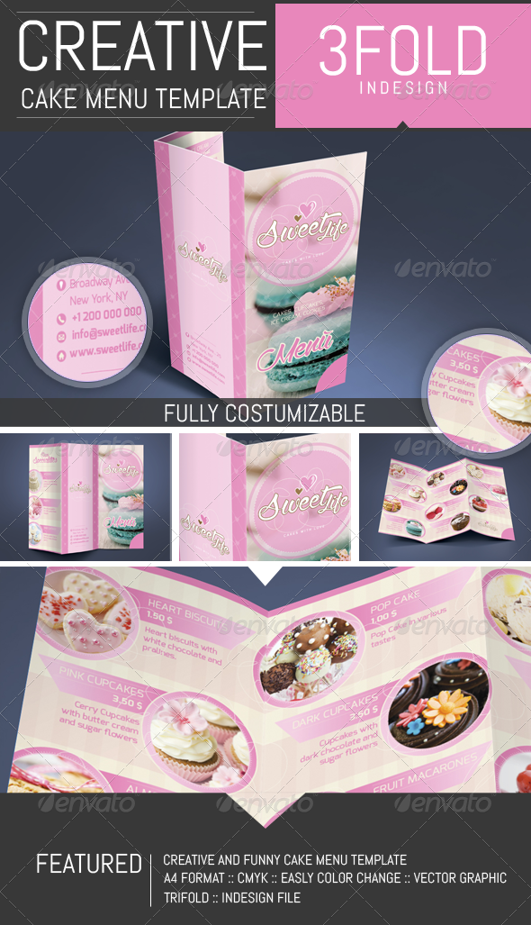 GraphicRiver Cake Cupcake Pastry Menu Template 8136116 GraphicRiver Cake Cupcake Pastry Menu Template 8136116