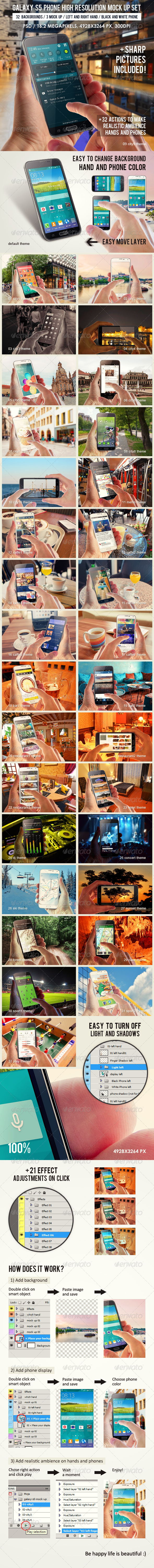 GraphicRiver Galaxy S5 Phone High Resolution Mock Up Set 8050820 GraphicRiver Galaxy S5 Phone High Resolution Mock Up Set 8050820