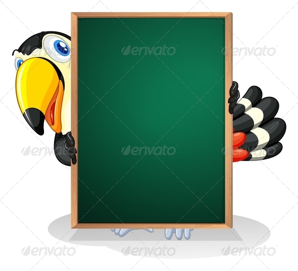 GraphicRiver A Toucan holding an empty framed board 8138906 GraphicRiver A Toucan holding an empty framed board 8138906