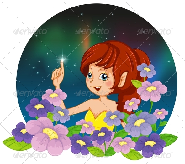 Fairy and the flowers