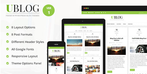 ThemeForest UBlog Responsive WordPress Theme for Bloggers 