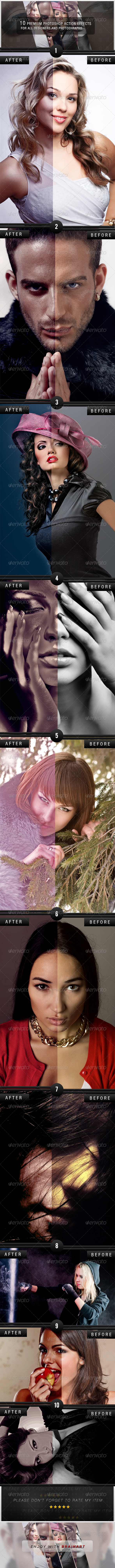 10 Premium Photoshop Actions Effects V1 - Photo Effects Actions