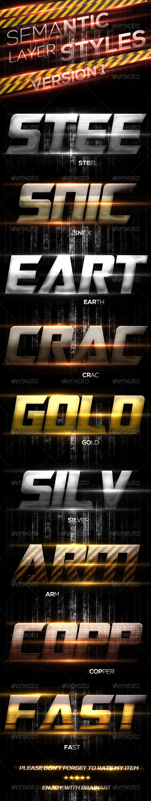 Semantic Layer Styles V1 - Text Effects Styles