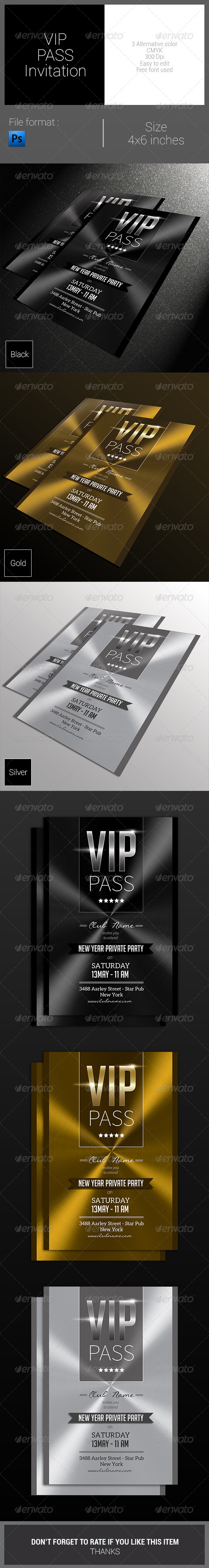 GraphicRiver VIP Pass Invitation 8141901 GraphicRiver VIP Pass Invitation 8141901