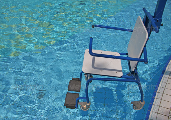wheelchair for the disabled for use in swimming pool 2