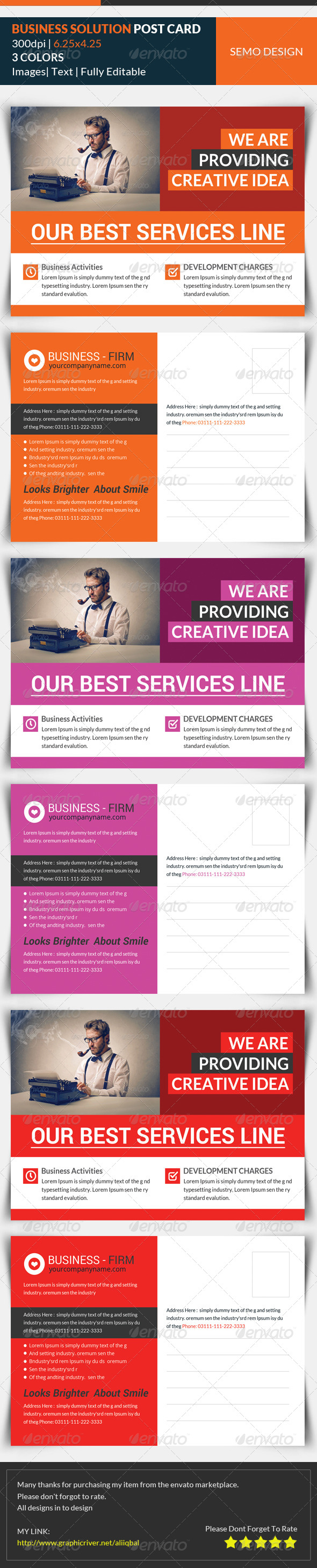 GraphicRiver Business Solution Postcard Template 8145654 GraphicRiver Business Solution Postcard Template 8145654