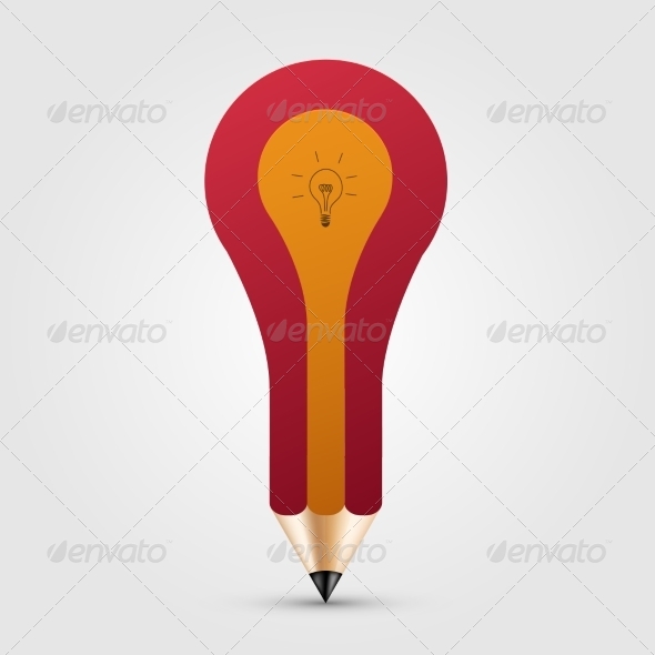 Concept Pencil with Idea Concept Pencil with Idea