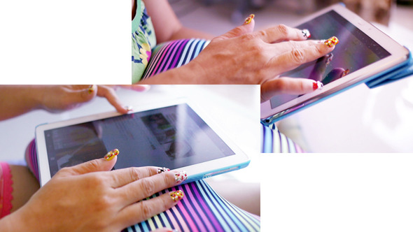 Woman Using Tablet Woman Using Tablet