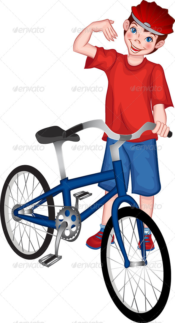 GraphicRiver Boy with Bicycle 8147675 GraphicRiver Boy with Bicycle 8147675