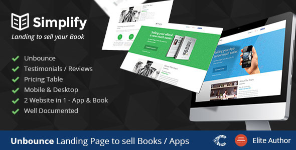 Simplify Unbounce Landing Page Template
